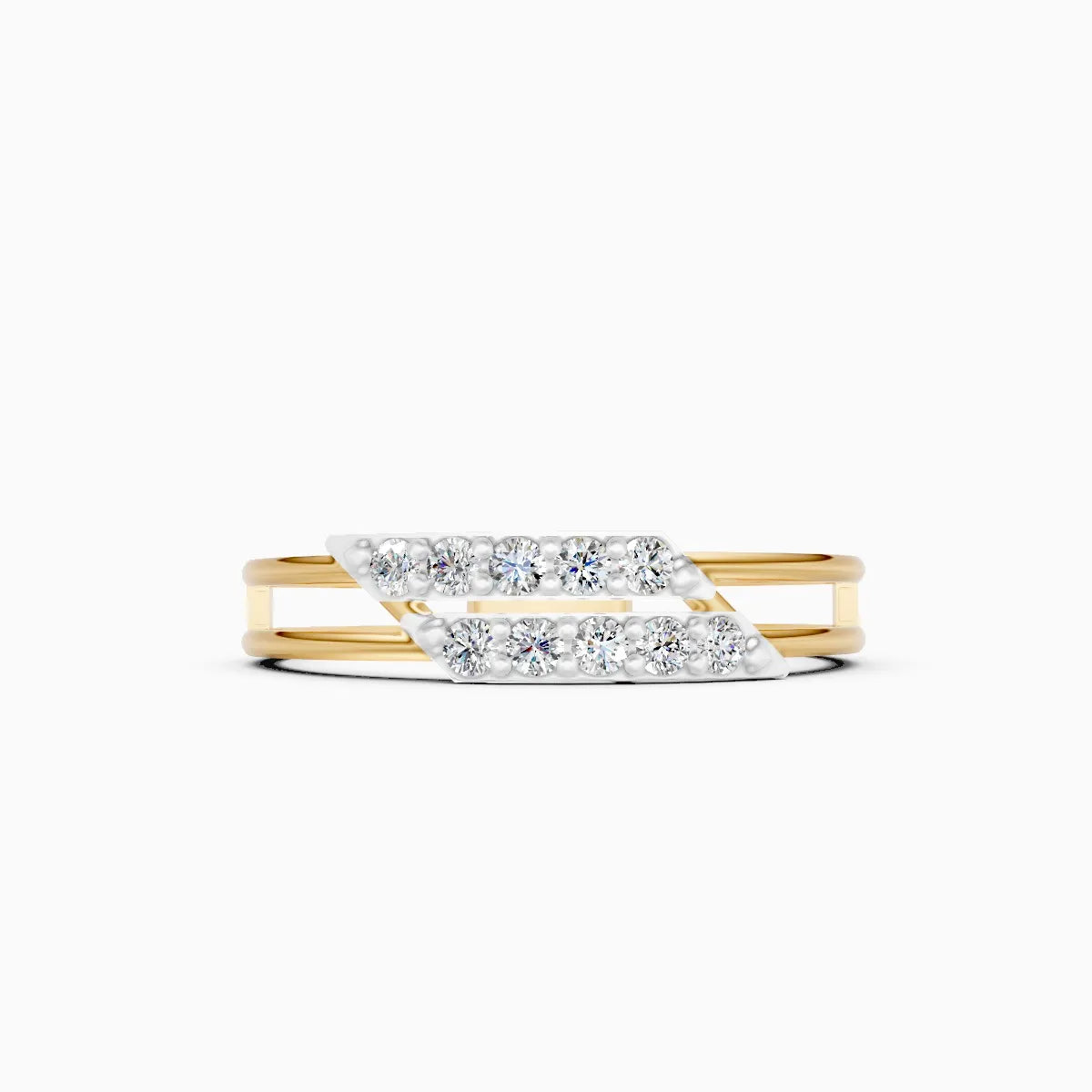 Twin Bar Diamond Ring