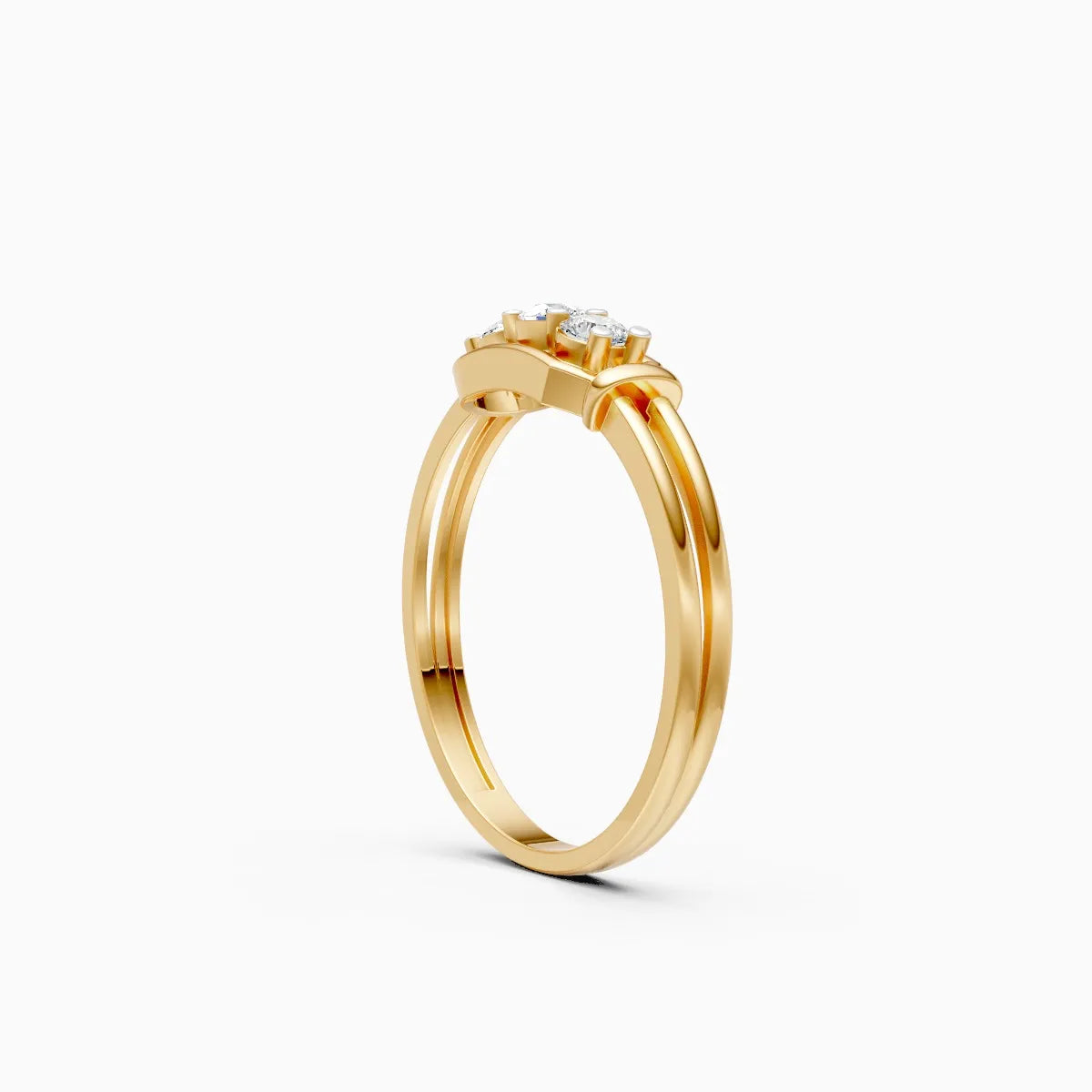 Three Diamond Bar Ring