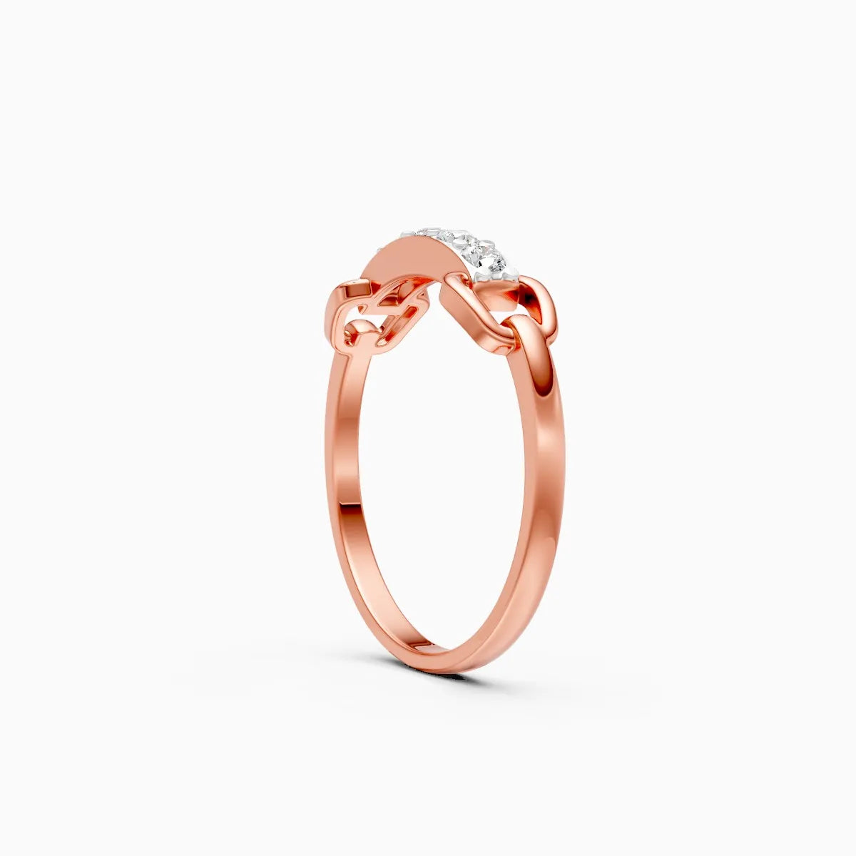 Diamond Chain Bar Ring