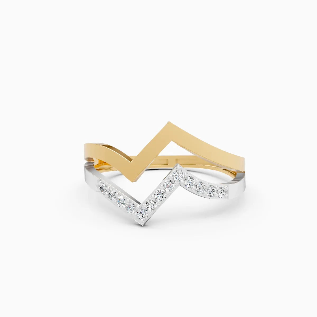 Dual Chevron Diamond Band