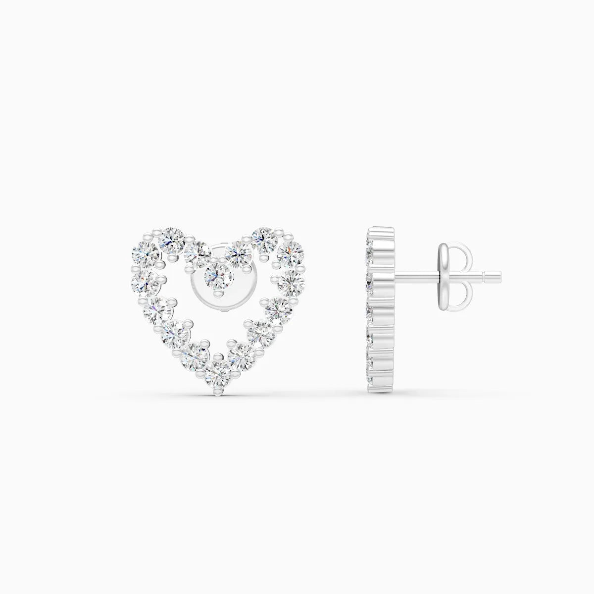 Celeste Heart Lab Grown Diamond Studs