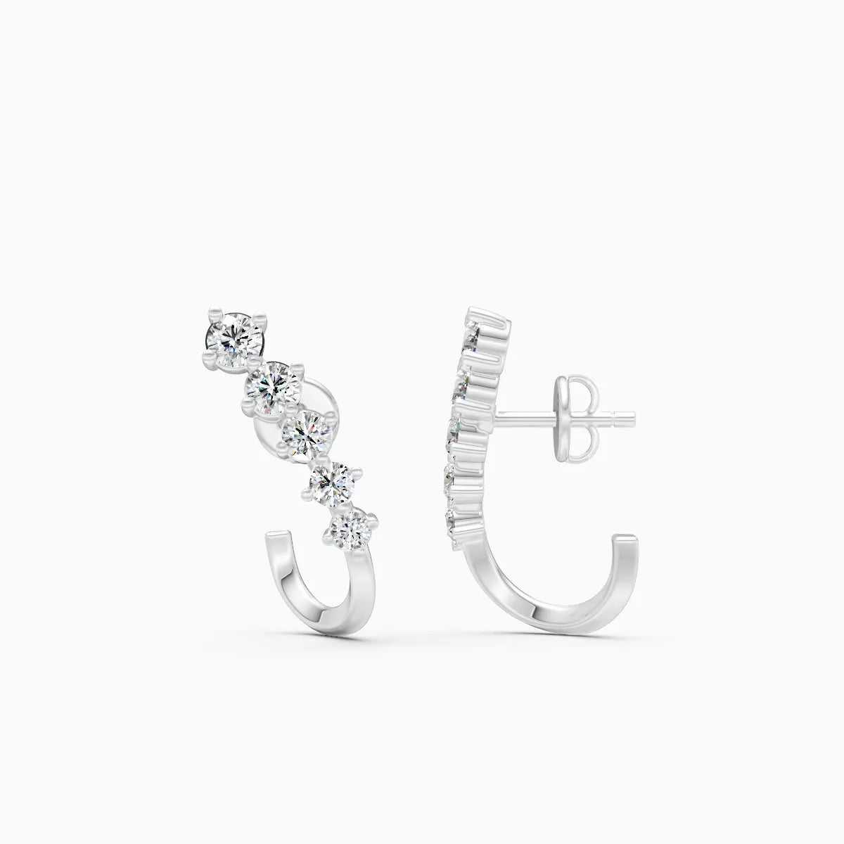 Sleek Curve Lab Grown Diamond Studsa