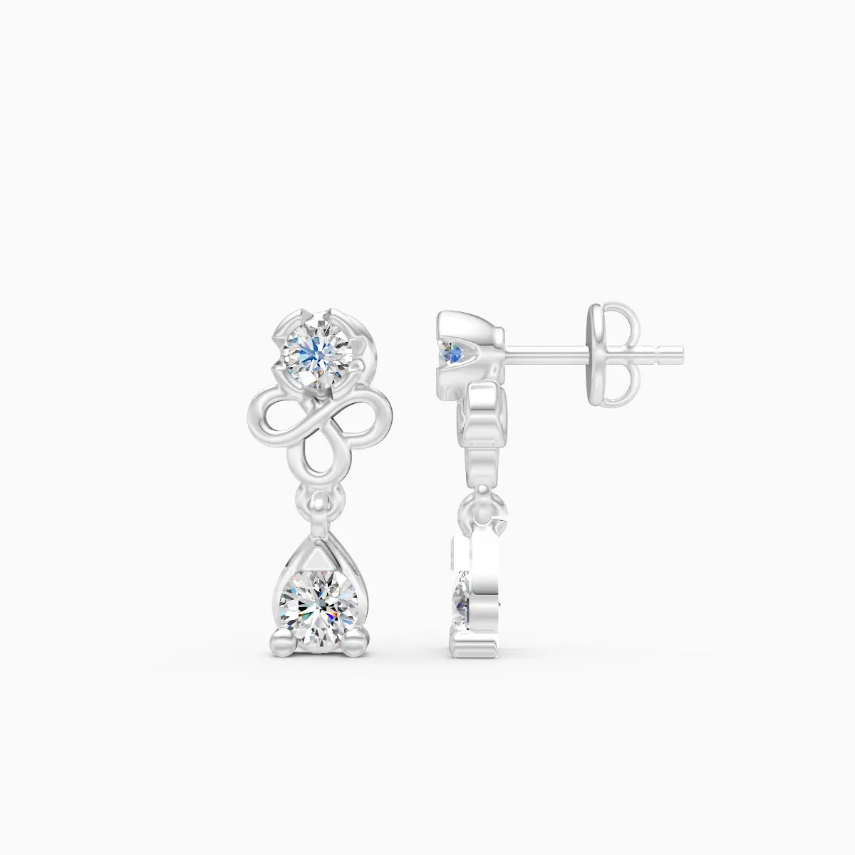 Elegance Knot Diamond Danglers
