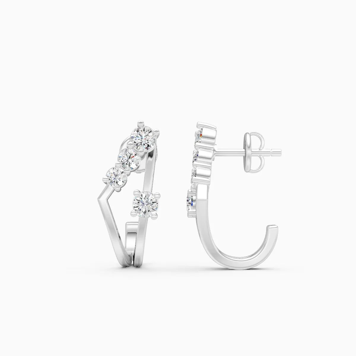 Lustra Edge Lab Grown Diamond Earrings