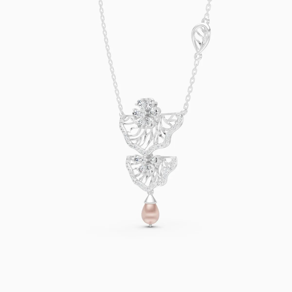 Blossom Leaf Lab Grown Diamond Pendant