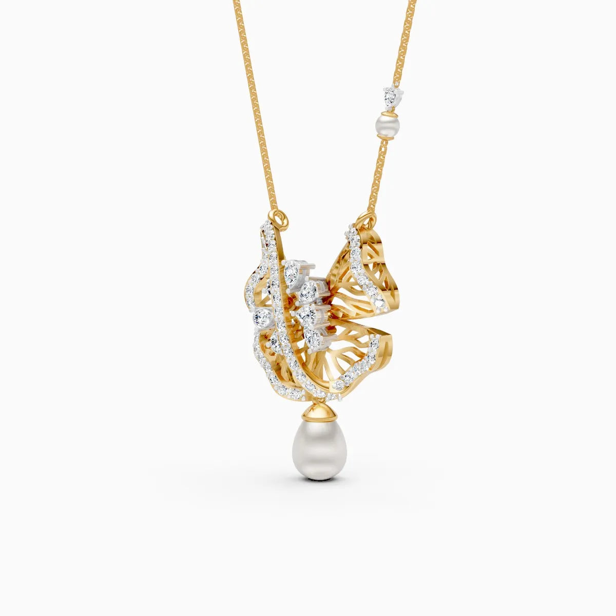 Butterfly Bloom Lab Grown Diamond Pendant
