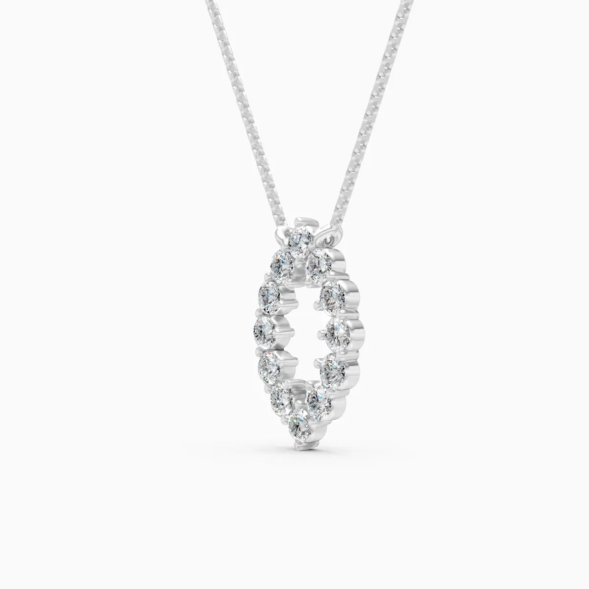 Marquise Shape Halo Lab Grown Diamond Pendant