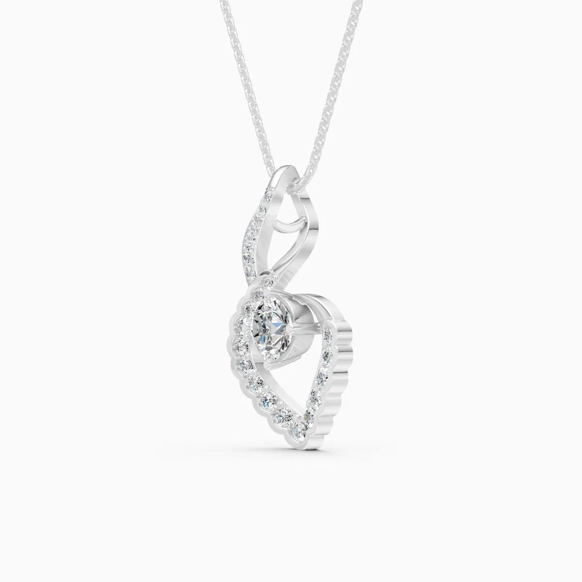 Celeste Swirl Lab Grown Diamond Pendant