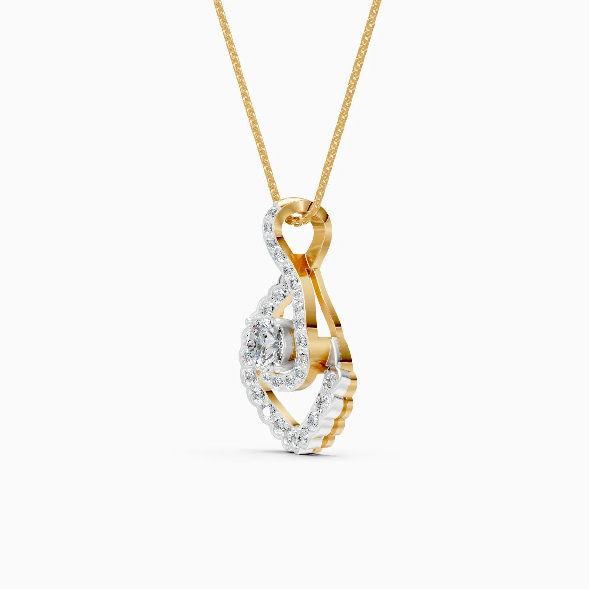 Twinkling Curve Lab-Grown Diamond Pendant