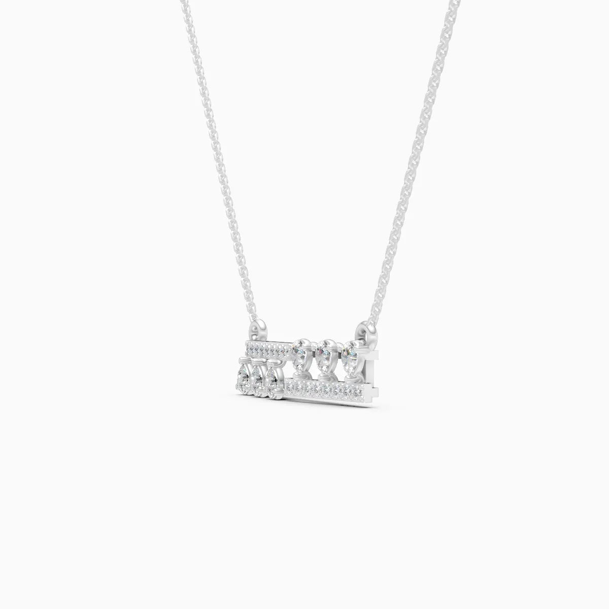 Pear-Cut Drop Diamond Necklace