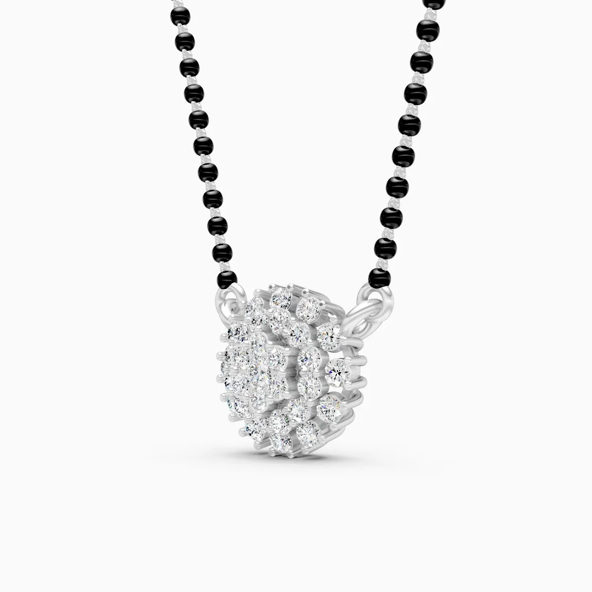 Floral Bloom Diamond Pendant Mangalsutra