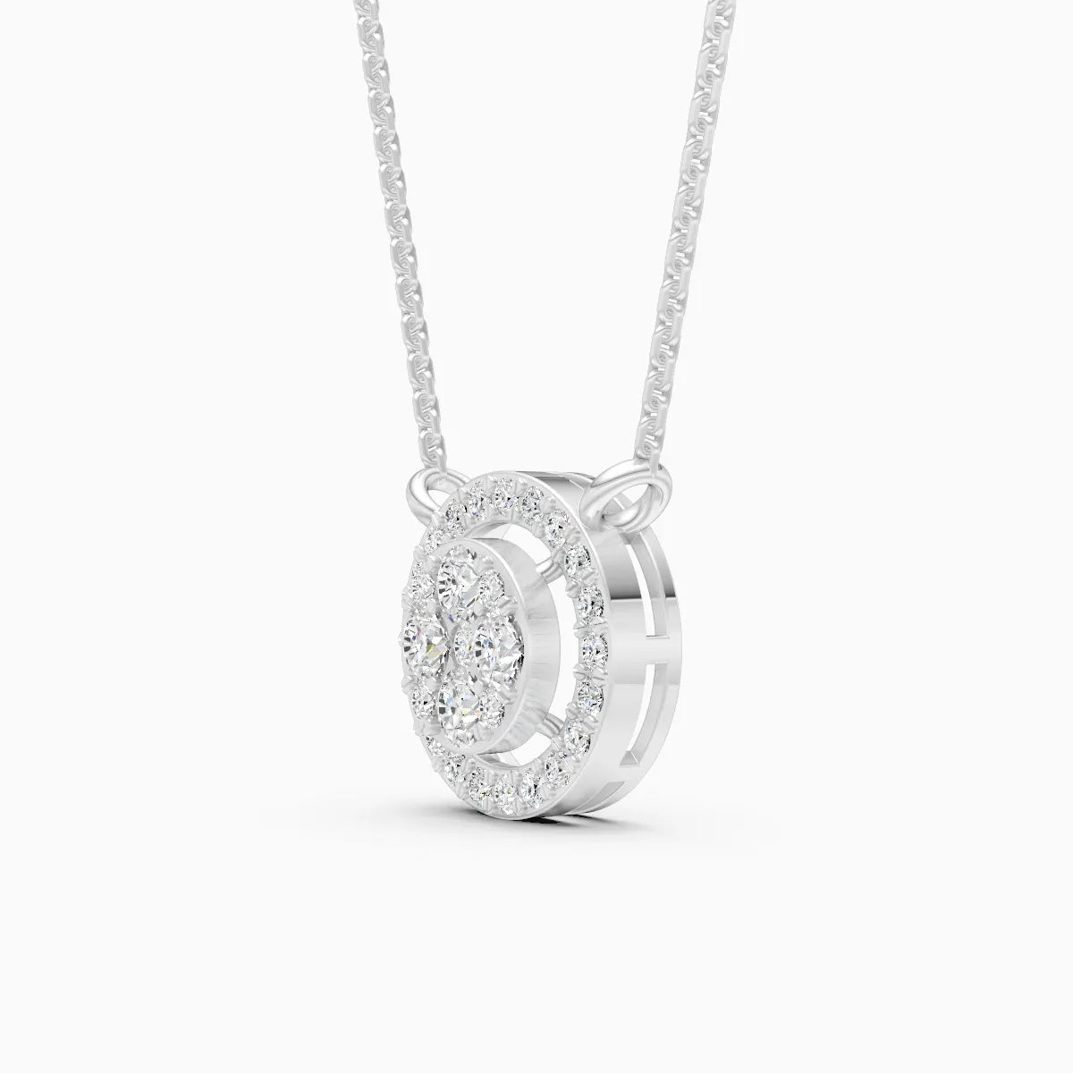 Stunning Circular Diamond Necklace