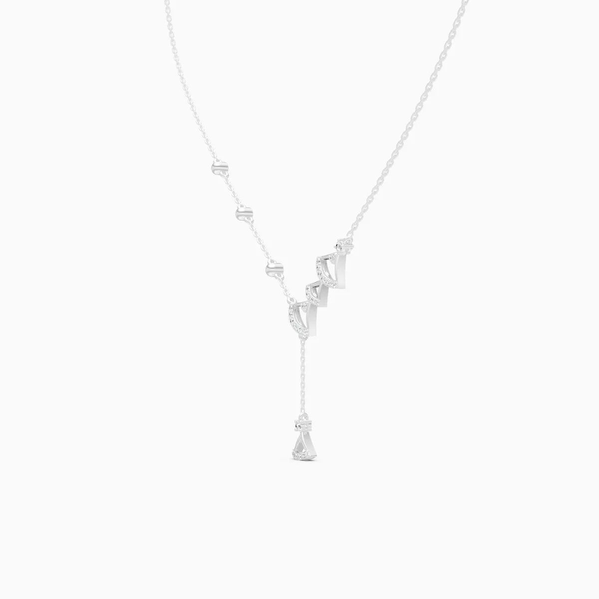 Modern Edge Triangle Charm Diamond Necklace