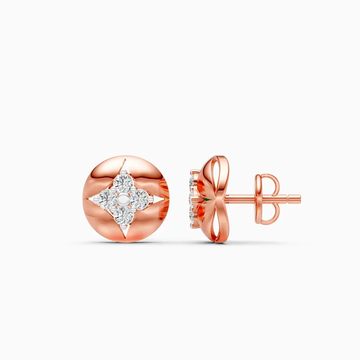 Compass Star Disc Studs