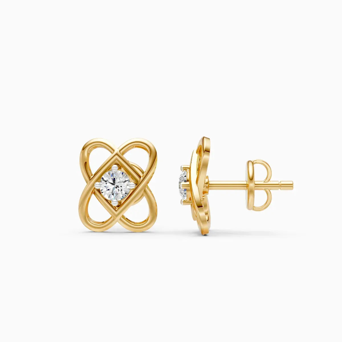 Infinity Knot Diamond Studs