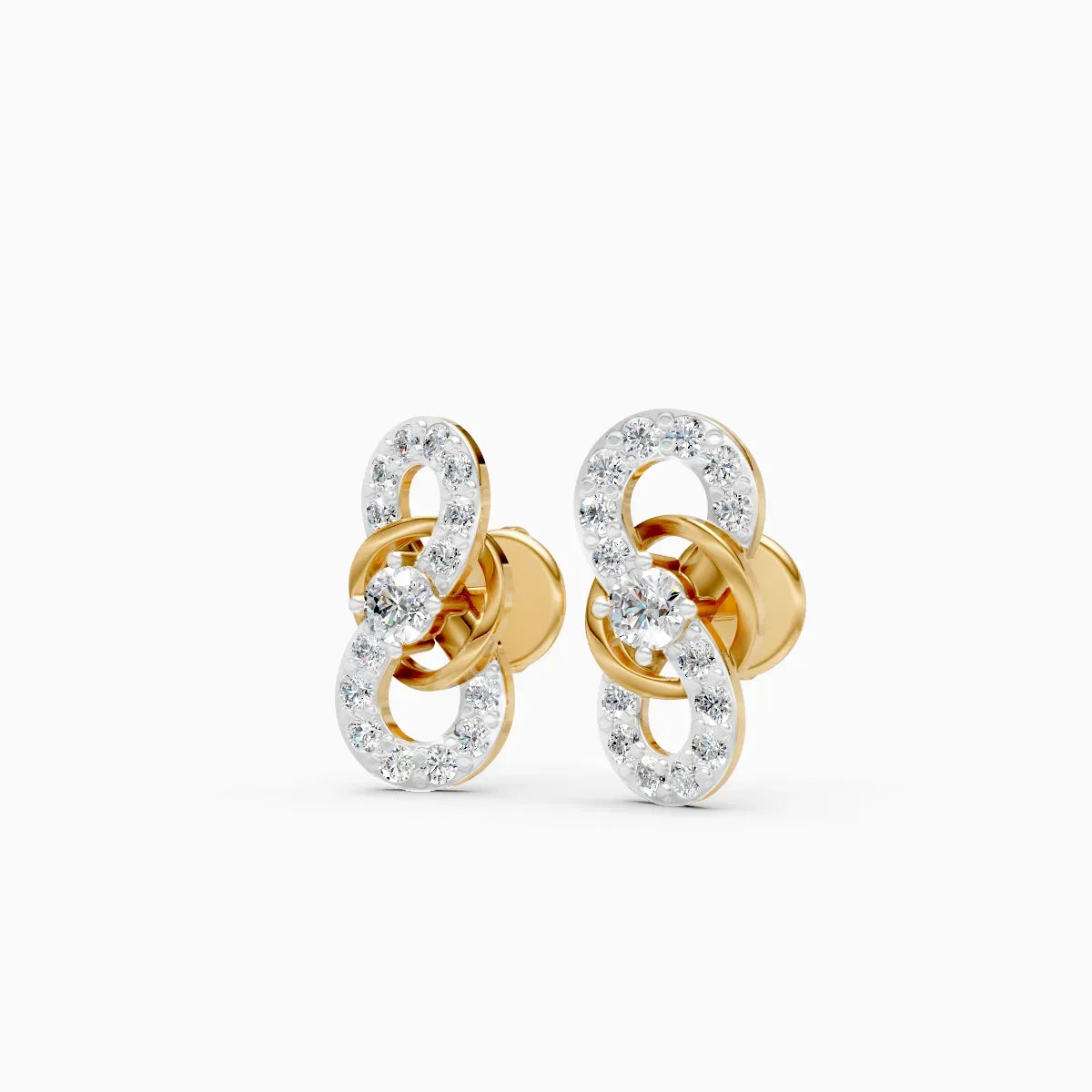 Interlinked Infinity Diamond Studs