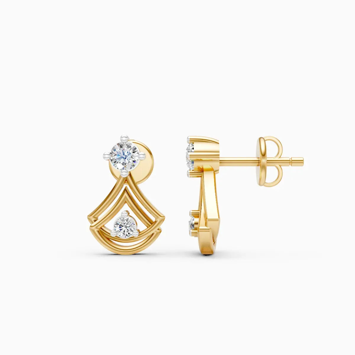 Dual Curve Diamond Studs