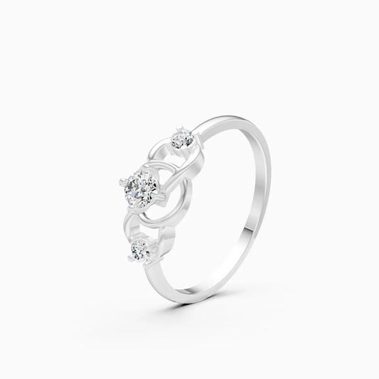 Intertwined Trio Solitaire Ring