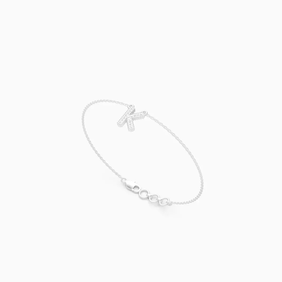 K Custom Name Lab Diamond Bracelet