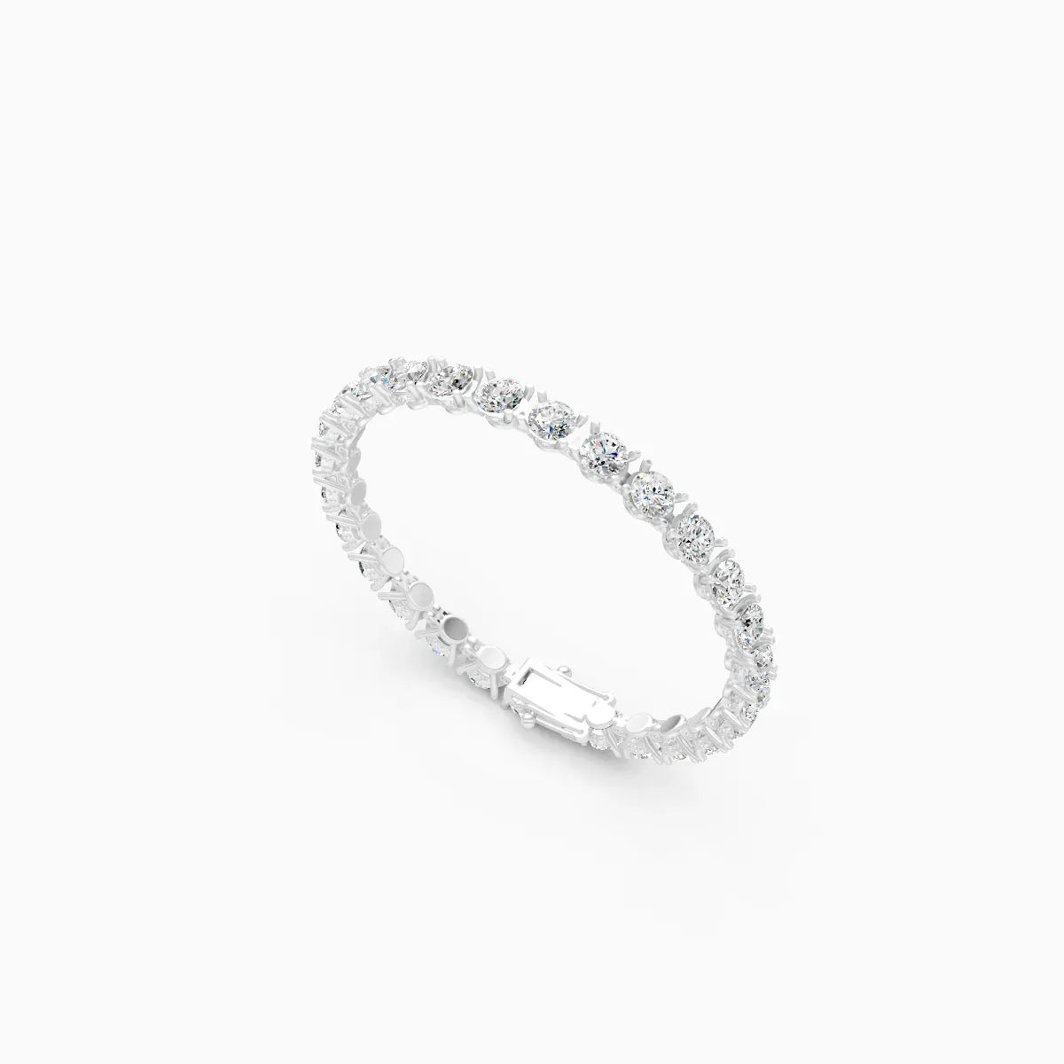 Round Solitaire Diamond Tennis Bracelet