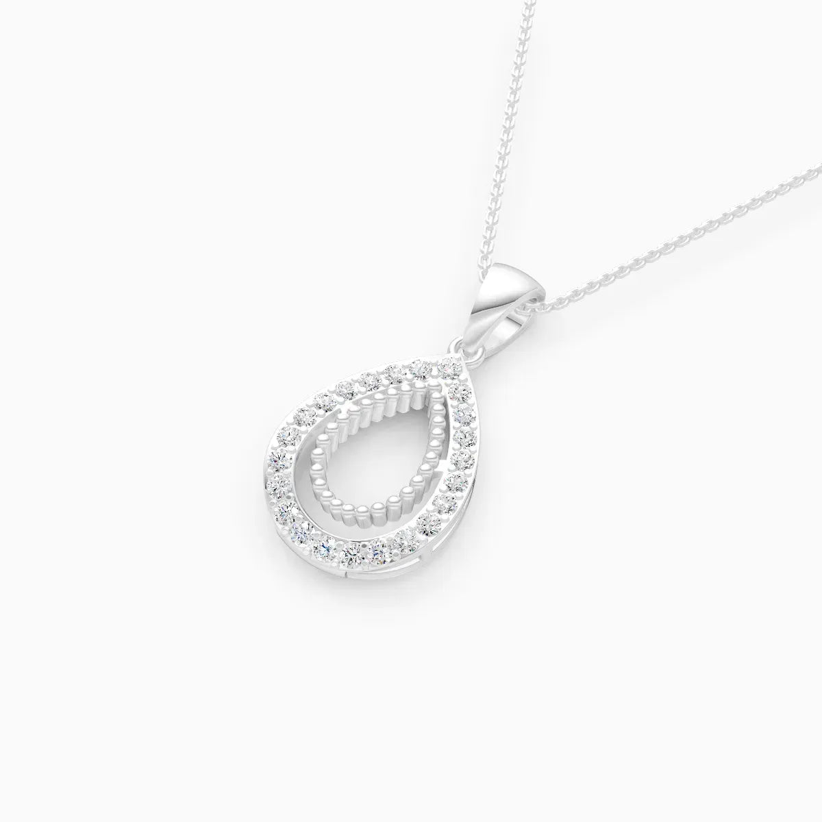 Teardrop Lab-Grown Diamond Pendant in 14K Gold