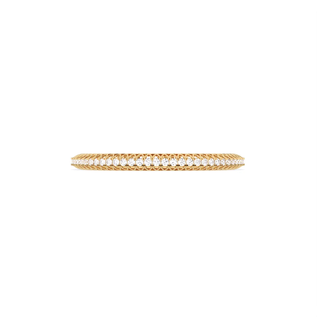 Solitaire Lab Grown Diamond Gold Bangles