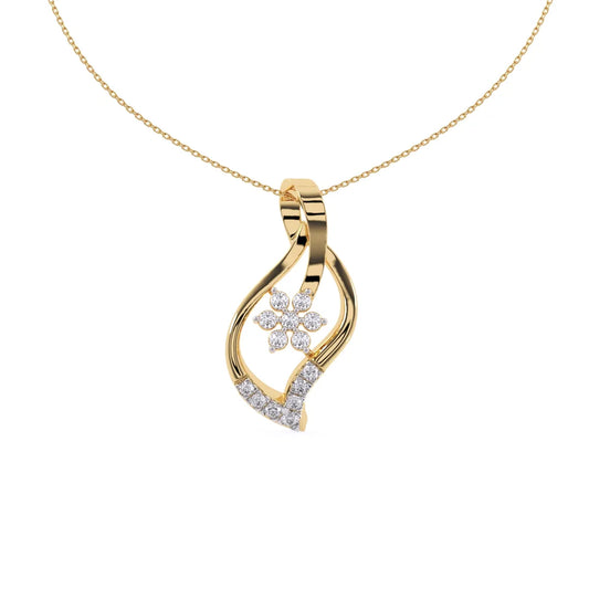 Curved leaves cluster Pendant