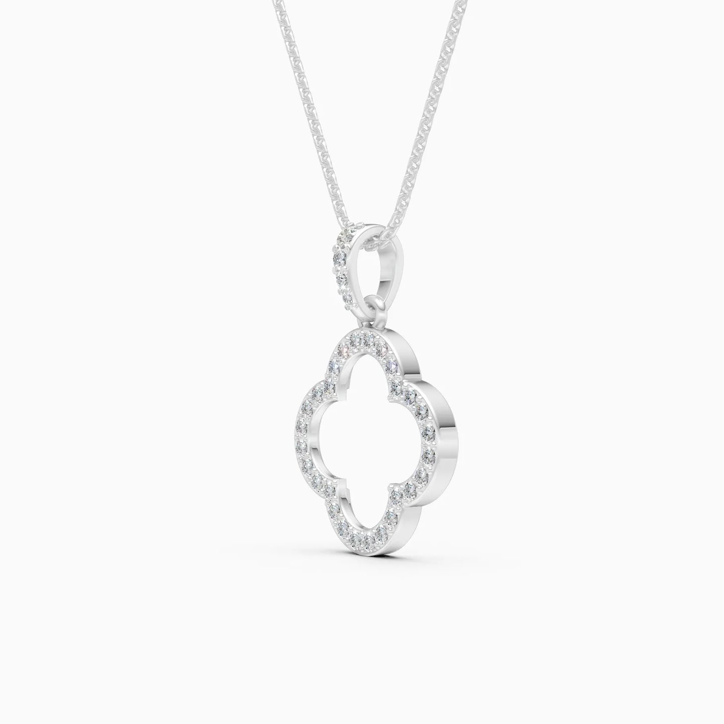 Clover Lab Grown Diamond Pendant Necklace
