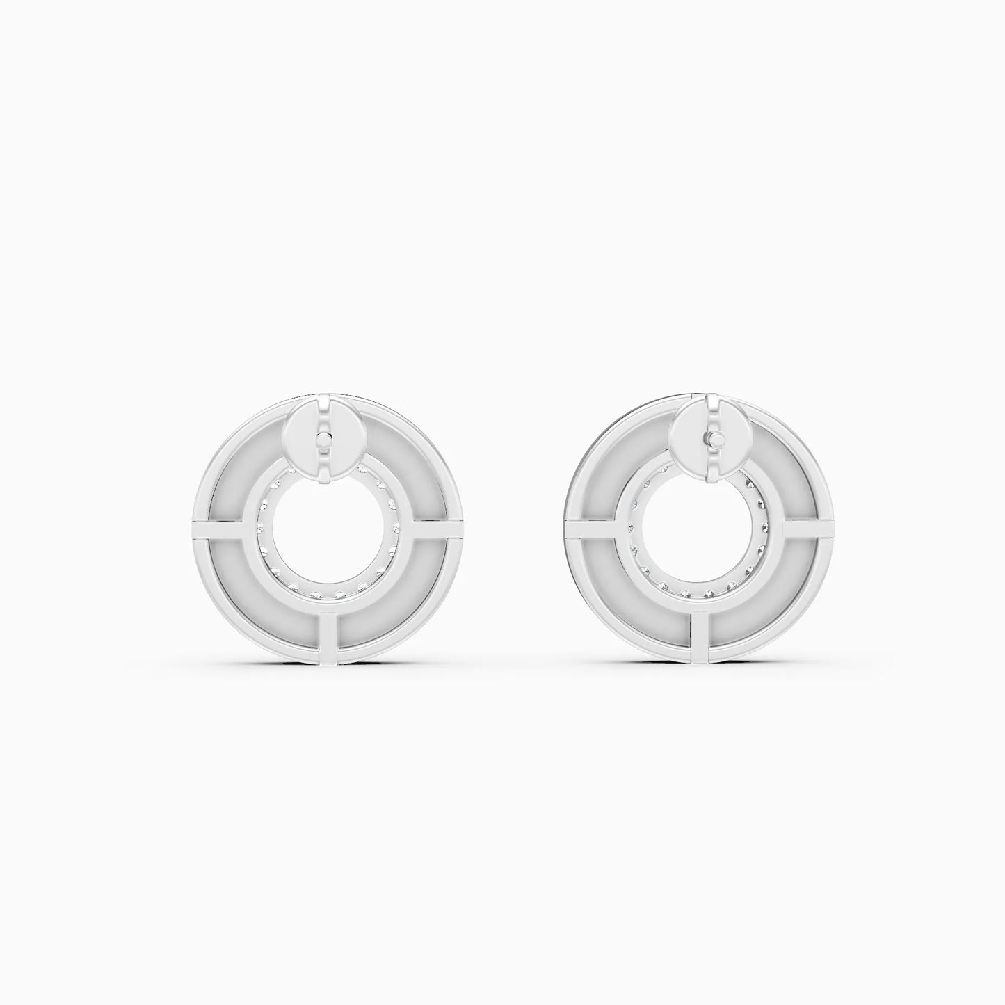 Elegant Halo Diamond Stud Earrings