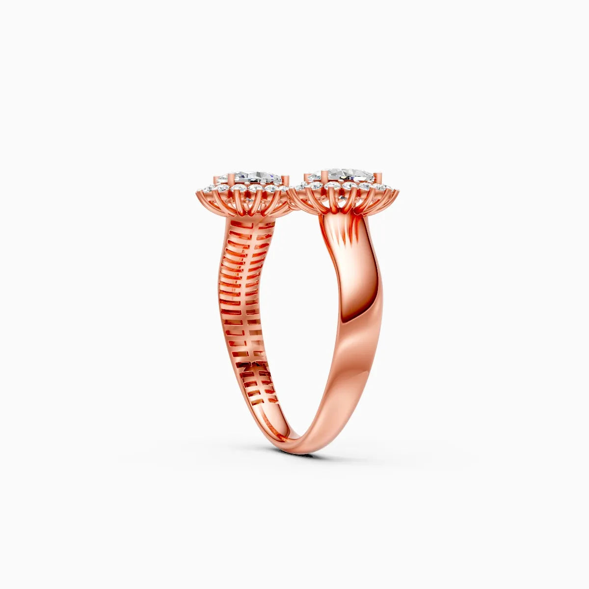 Twin Bloom Lab Grown Diamond Ring