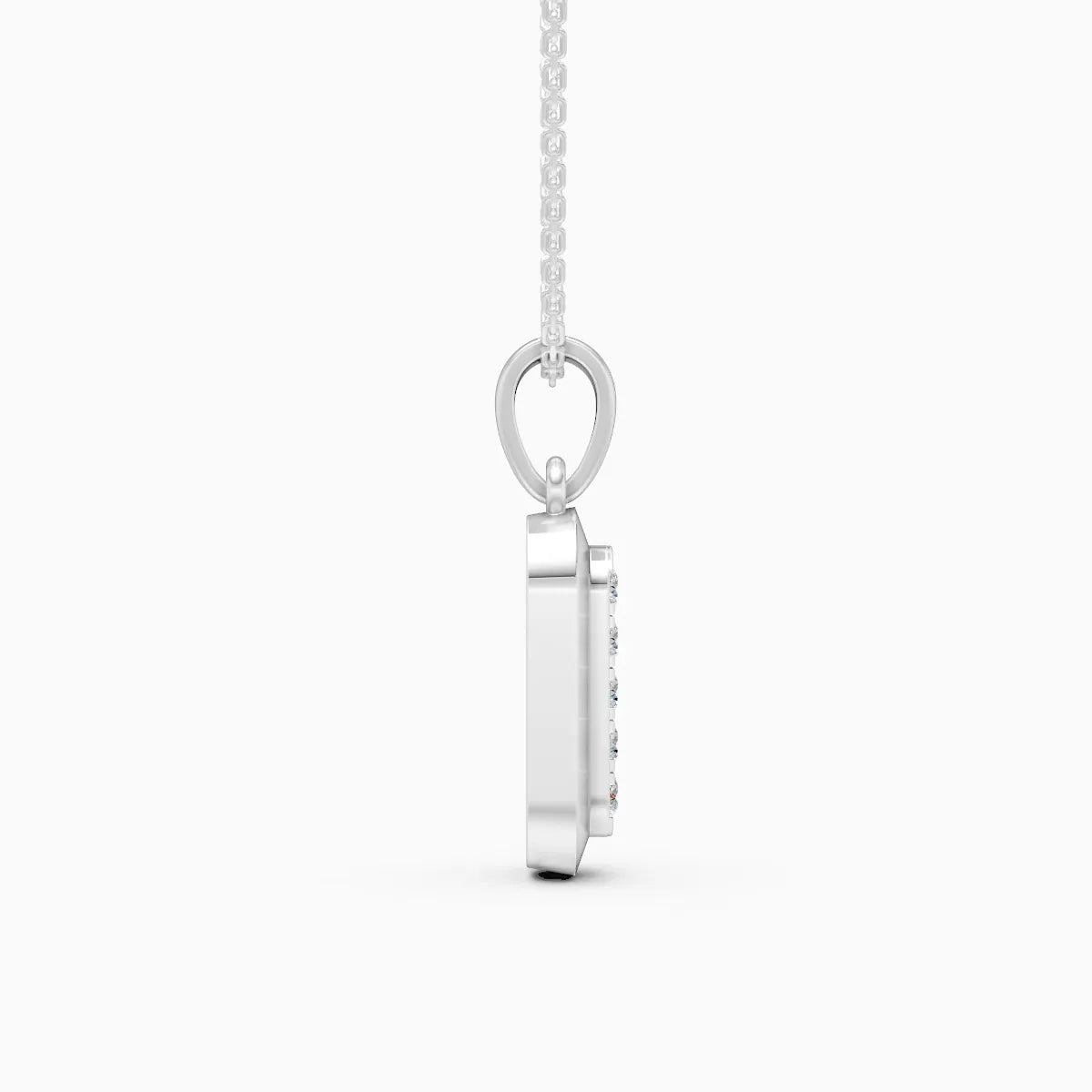 Pill-Shape Round Lab Diamond Pendant