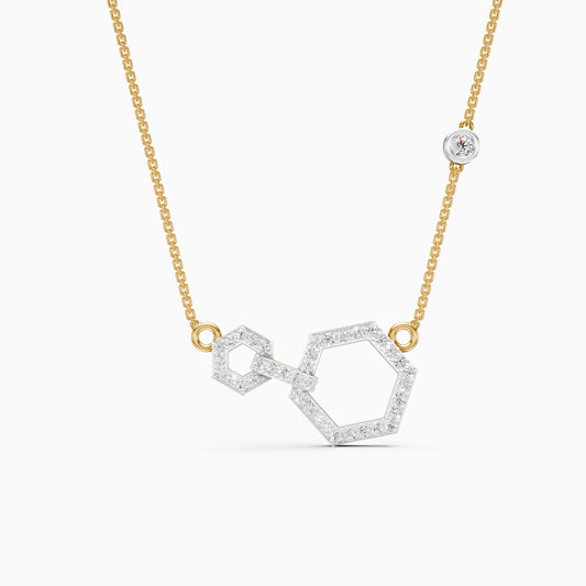 Modern Hexagon Lab Grown Diamond Pendant