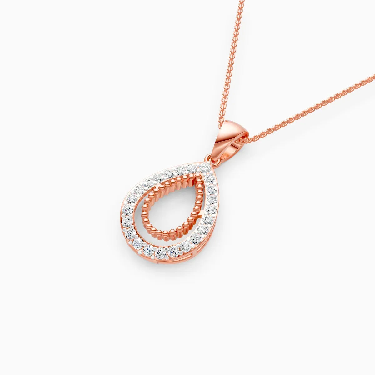Teardrop Lab-Grown Diamond Pendant in 14K Gold