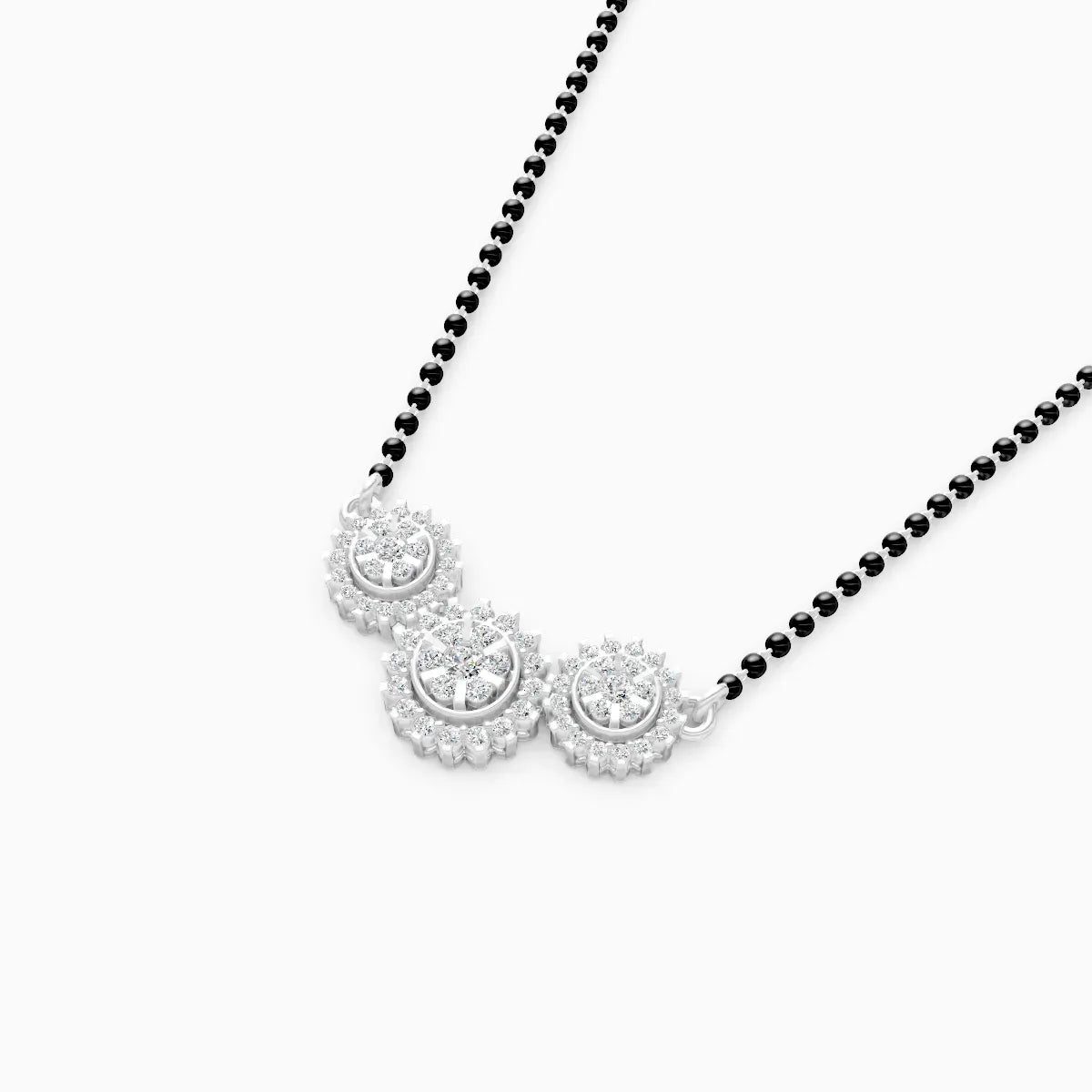 Beautiful Three Diamond-Studded Mangalsutra