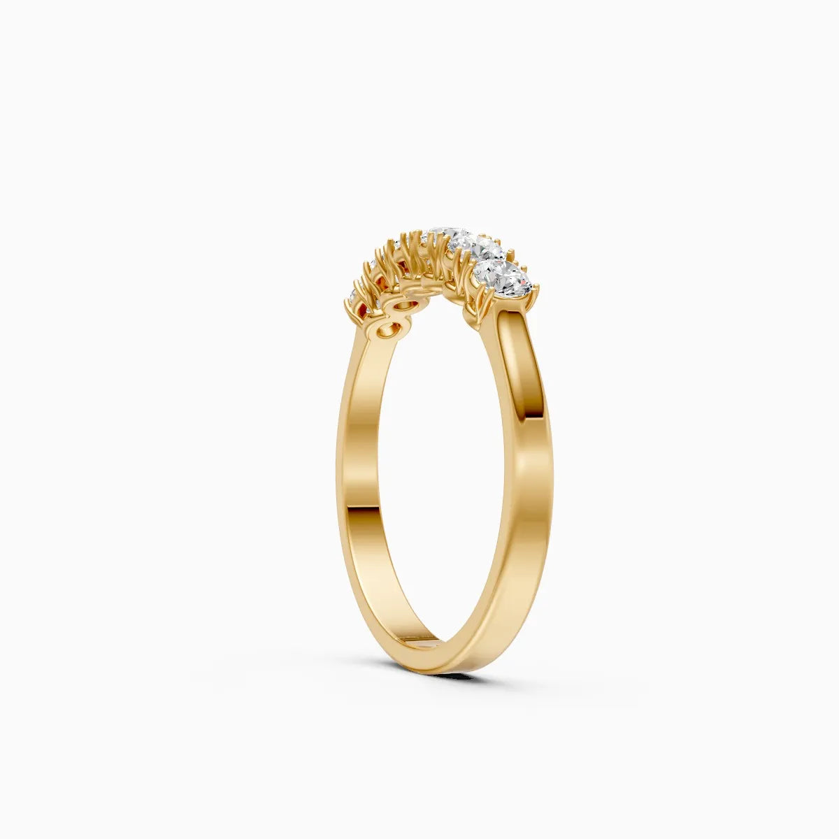 Elegant Prong-Set Diamond Half Eternity Ring