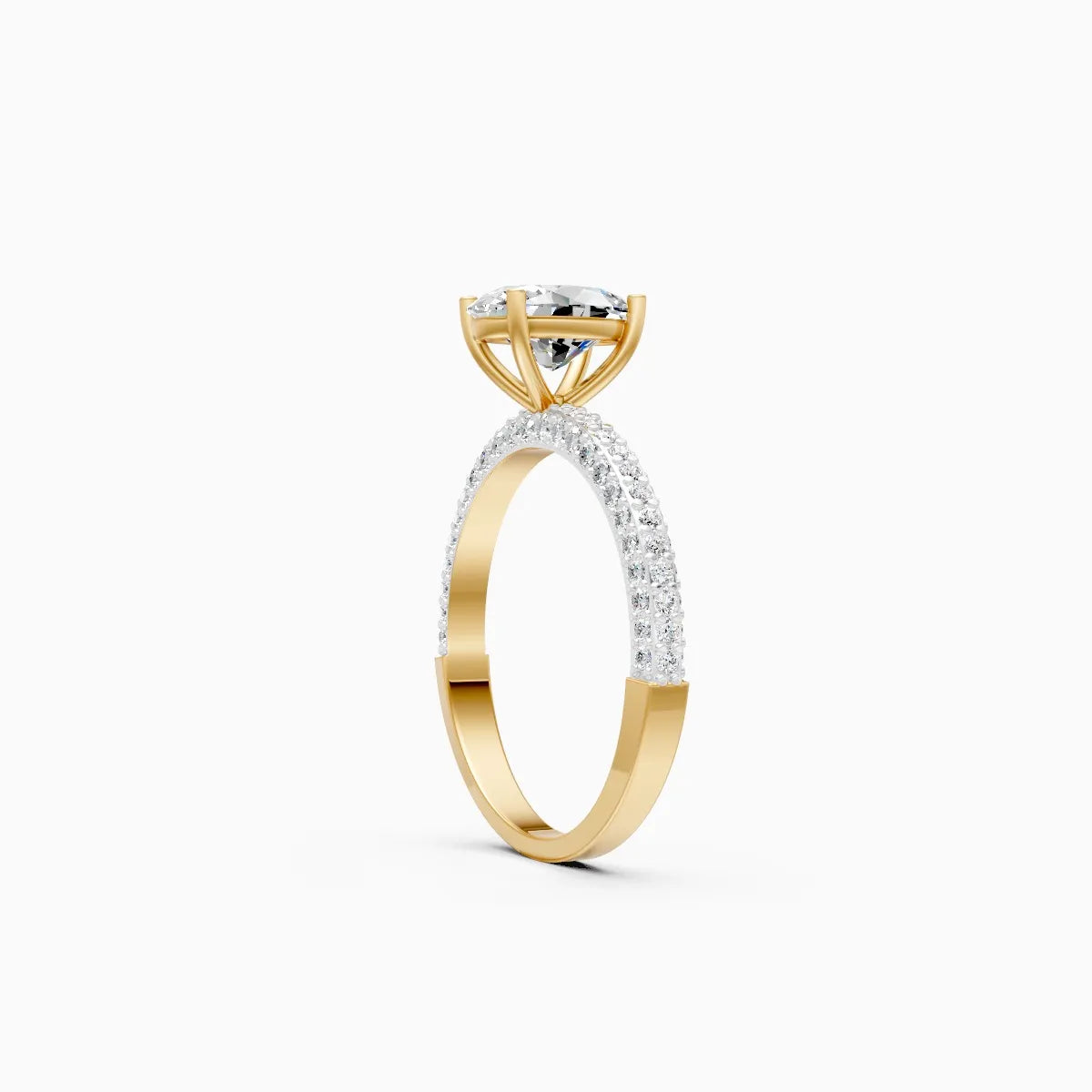 Grand Statement Oval Solitaire Diamond Ring