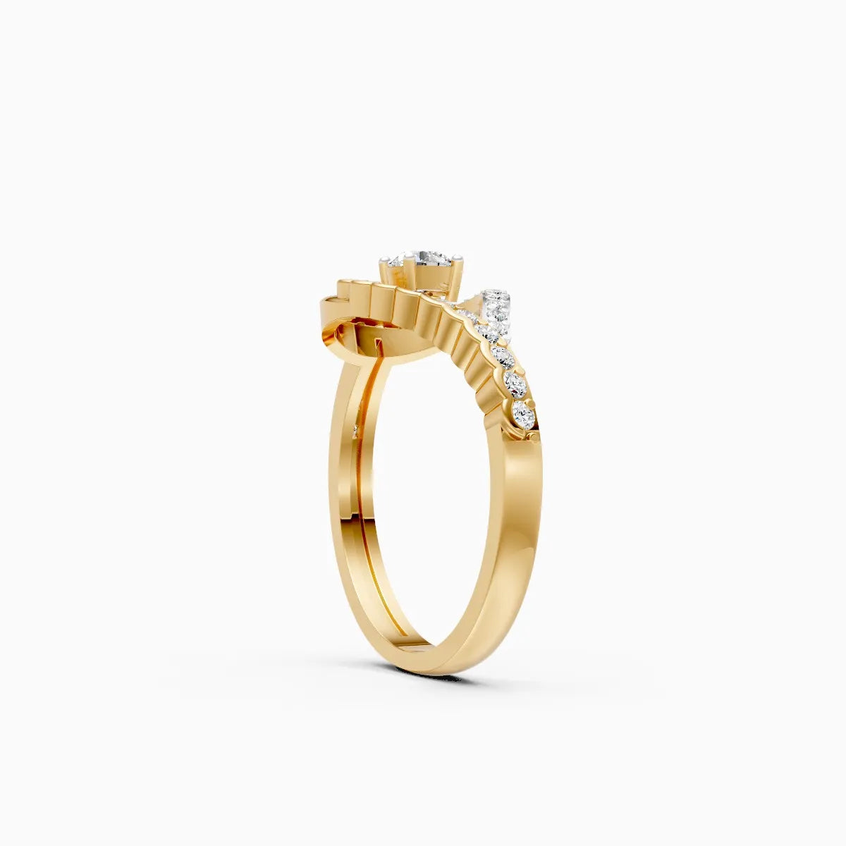 HaloTwist Lab Grown Diamond Ring