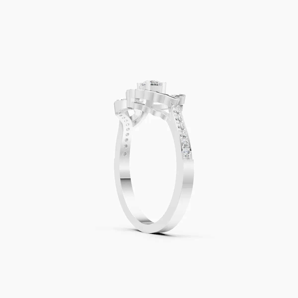 Infinity Swirl Lab Grown Diamond Ring