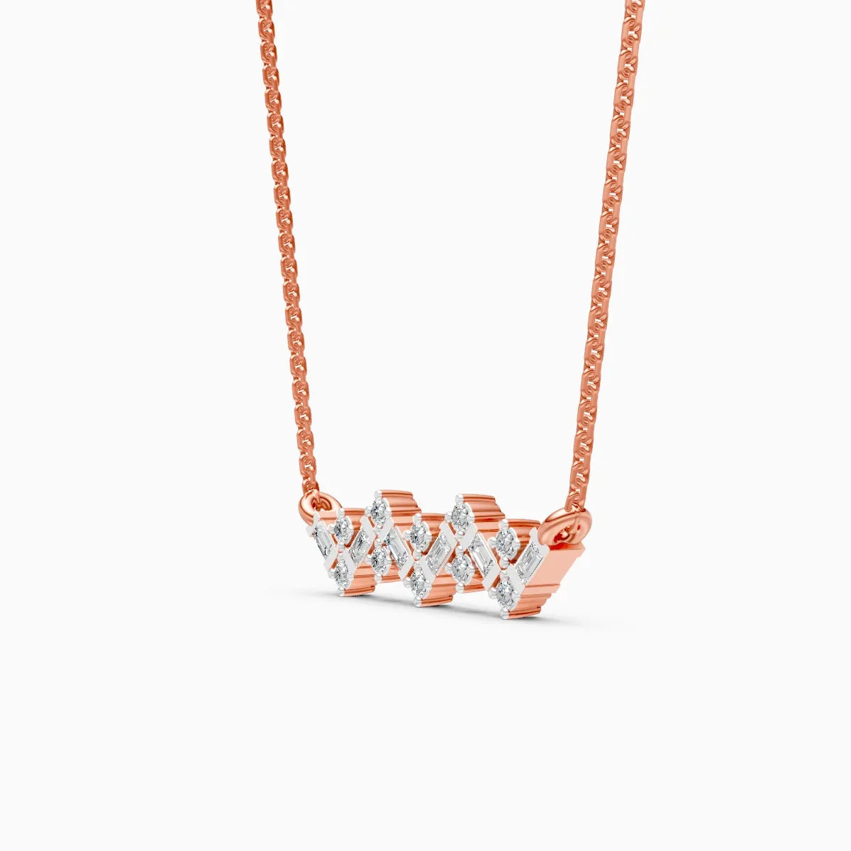 Minimalist Zigzag Gleam Necklace
