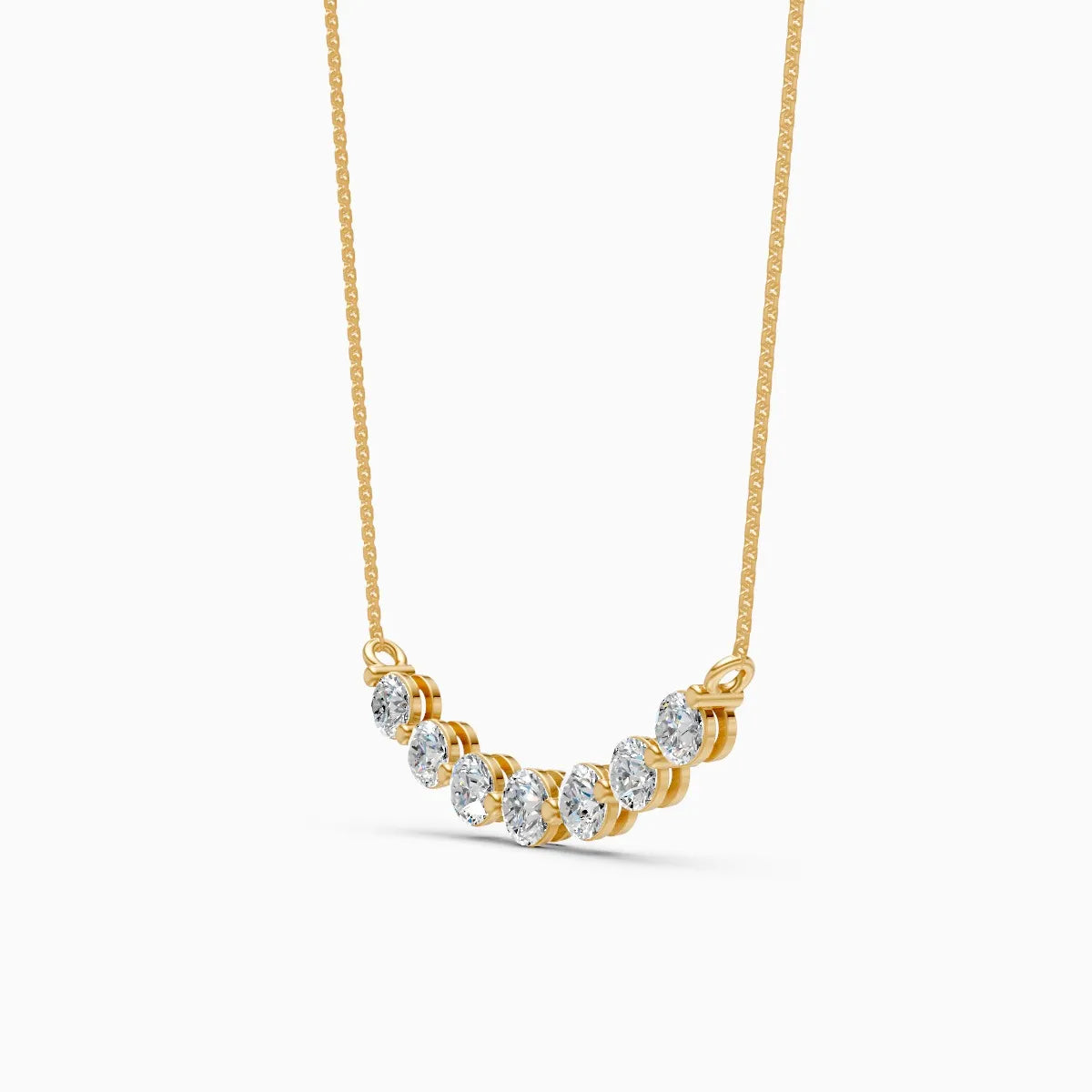 Rosette Princess Cut Diamond Pendant Necklace