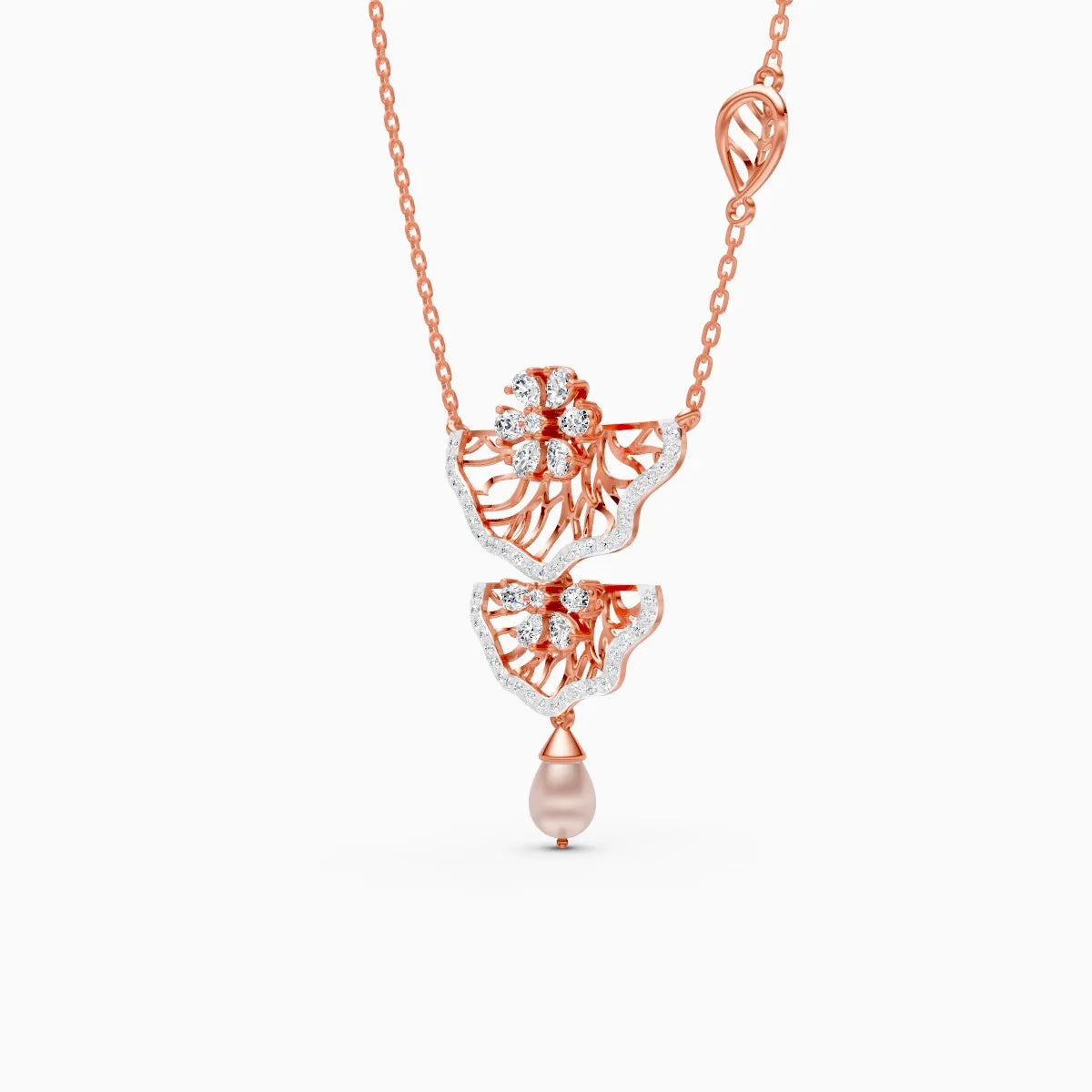 Blossom Leaf Lab Grown Diamond Pendant