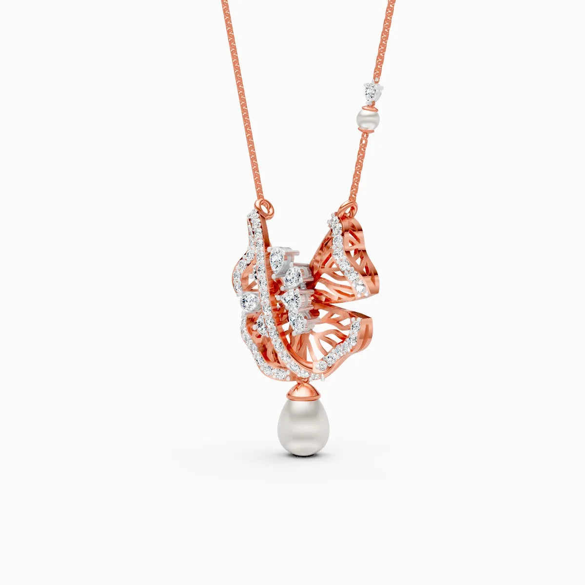 Butterfly Bloom Lab Grown Diamond Pendant