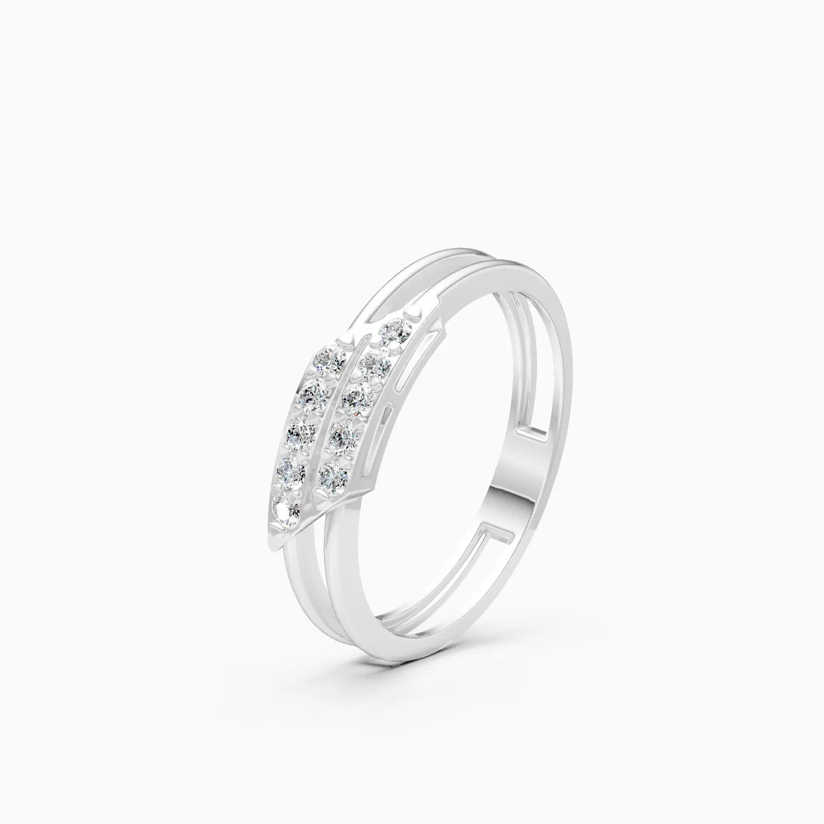 Twin Bar Diamond Ring