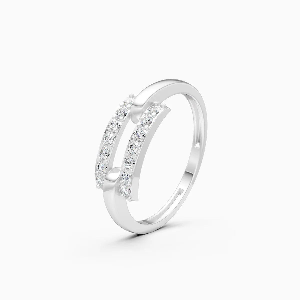 Open Curve Diamond Ring