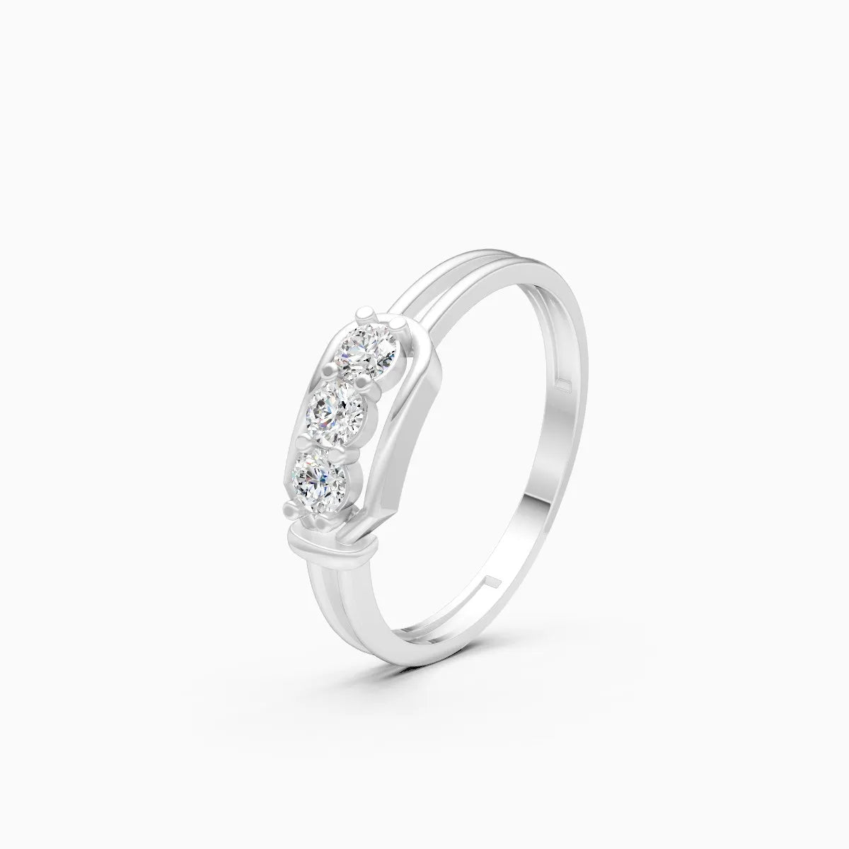 Three Diamond Bar Ring