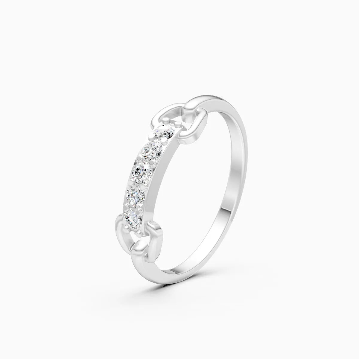 Diamond Chain Bar Ring