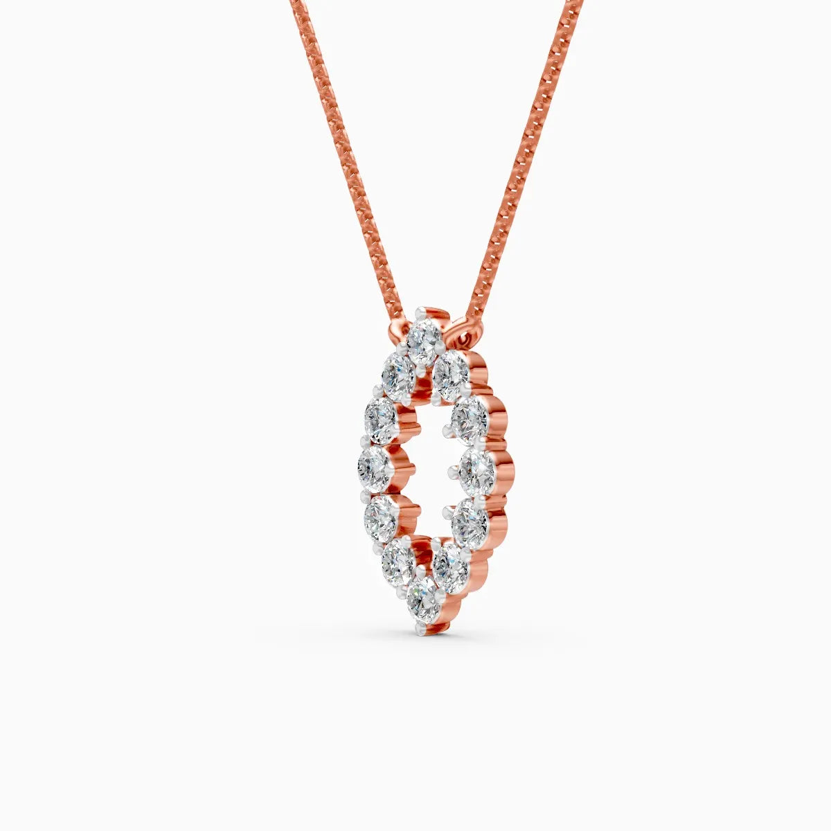 Marquise Shape Halo Lab Grown Diamond Pendant
