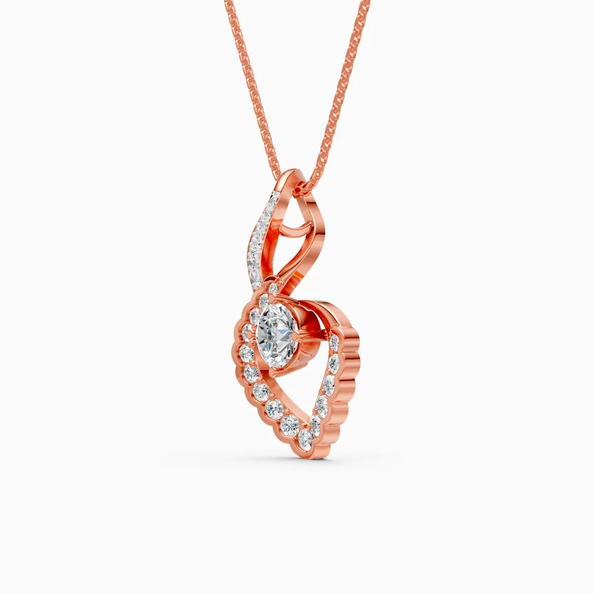Celeste Swirl Lab Grown Diamond Pendant