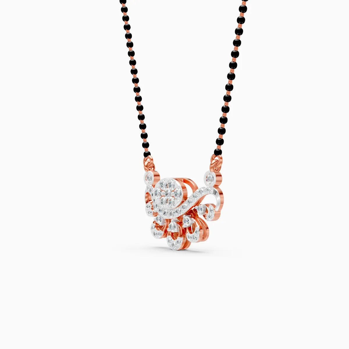 Artistic Petal Drop Diamond Mangalsutra