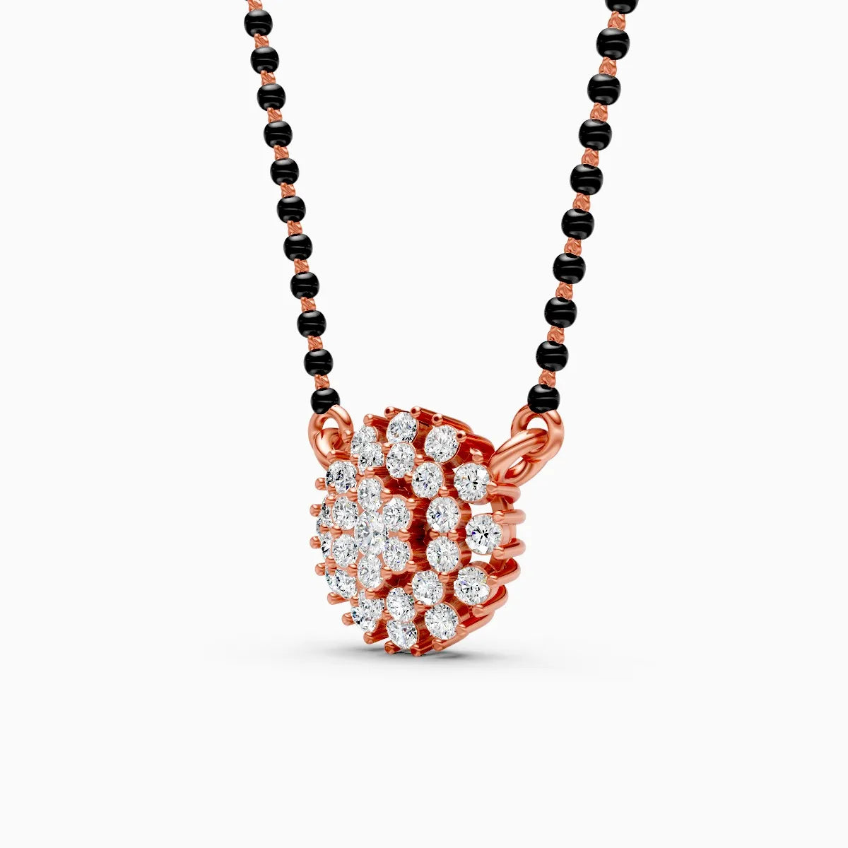 Floral Bloom Diamond Pendant Mangalsutra